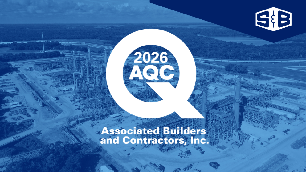 Accredited Quality Contractors logo over project with S&B logo